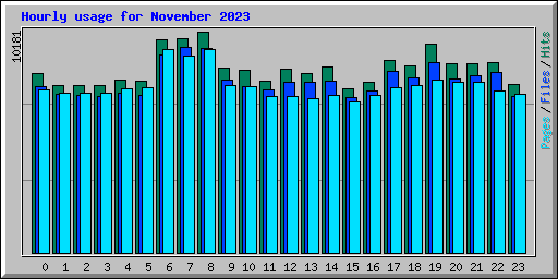 Hourly usage for November 2023